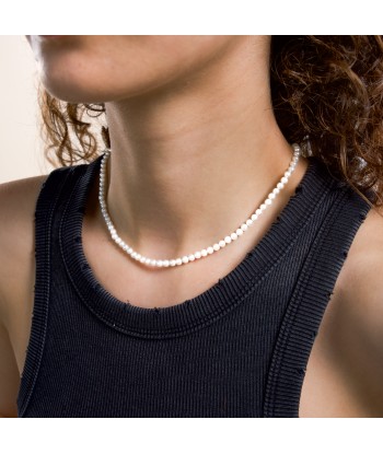 4mm silver Pearl chain français