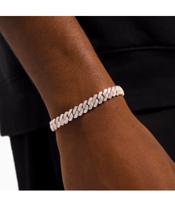 Prong link bracelet 8 mm two-tone Paris Déstockage Promo