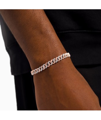 Iced Cuban link bracelet 6.8 mm two-tone JUSQU'A -70%! 