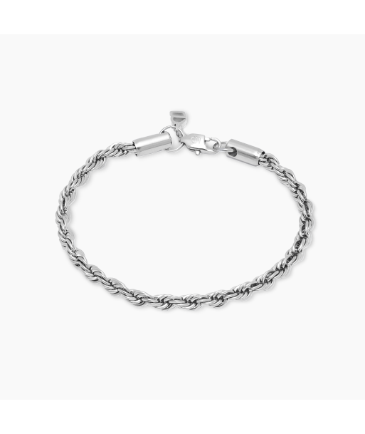 Rope bracelet 4 mm silver Profitez des Offres !