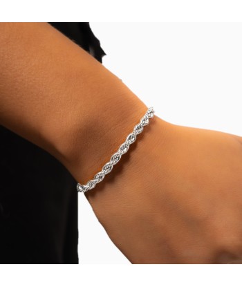 Rope bracelet 4 mm silver Profitez des Offres !