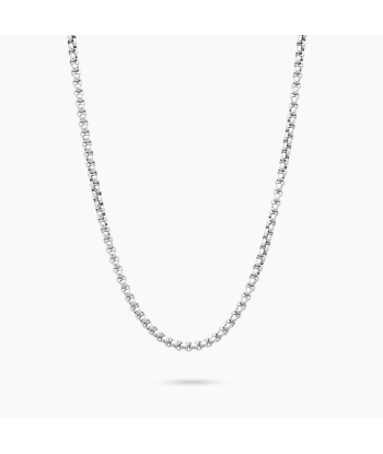 Round box chain 2.5 mm silver ou a consommer sur place