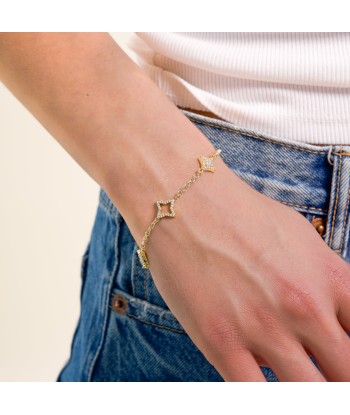 Mixed Star & Flower Bracelet Gold Voir les baskets