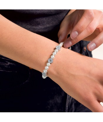 Silver Monogram Pearl Bracelet acheter en ligne