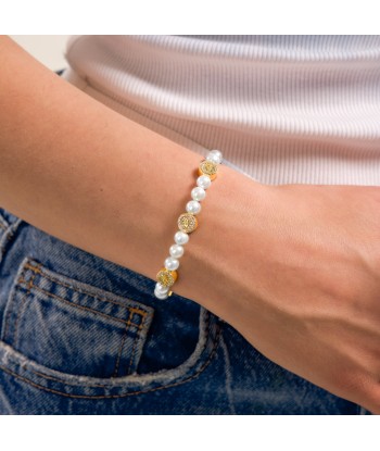 Gold Monogram Pearl Bracelet les ctes