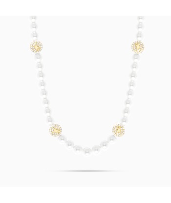 Gold Monogram Pearl Chain de France