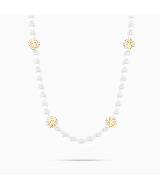 Gold Monogram Pearl Chain de France