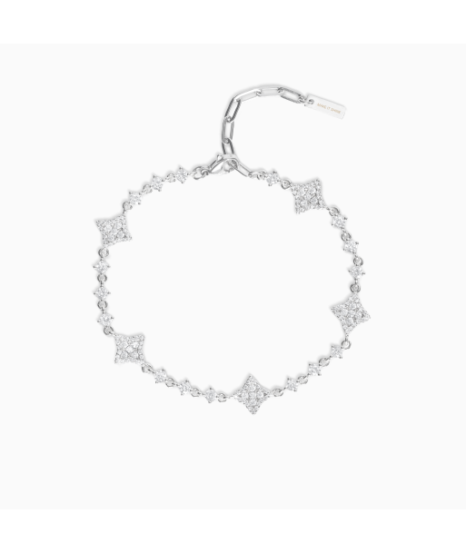 Flower Tennis Bracelet Silver vous aussi creer 