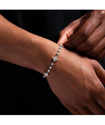 Flower Tennis Bracelet Silver vous aussi creer 