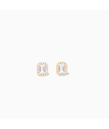 Baguette golden earrings Par le système avancé 