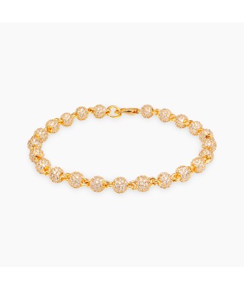 Bead link bracelet 6mm gold livraison gratuite