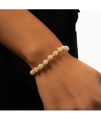 Bead link bracelet 6mm gold Venez découvrir notre 