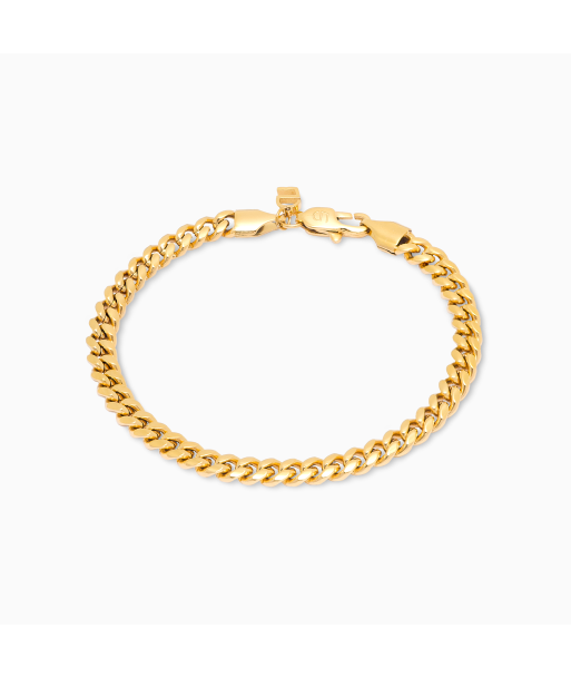 Cuban link bracelet 5 mm gold pas cher 