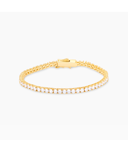 Tennis bracelet 3 mm gold ouvre sa boutique