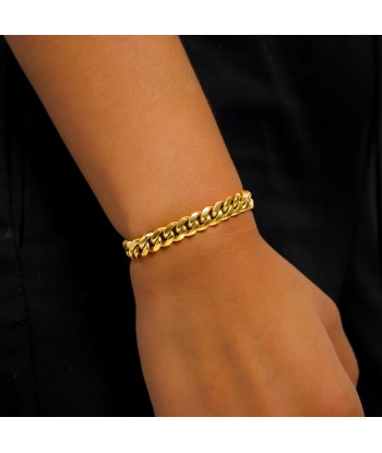 Cuban link bracelet 8 mm gold les muscles