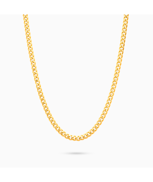 Cuban link chain 3 mm gold paiement sécurisé