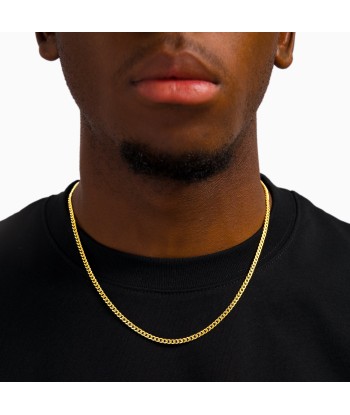 Cuban link chain 3 mm gold paiement sécurisé