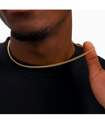 Cuban link chain 3 mm gold paiement sécurisé