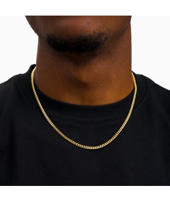 Cuban link chain 3 mm gold paiement sécurisé