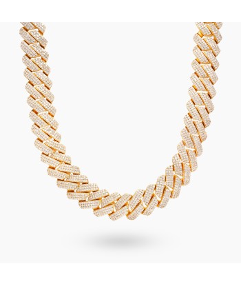 Prong link chain 19 mm gold meilleur choix