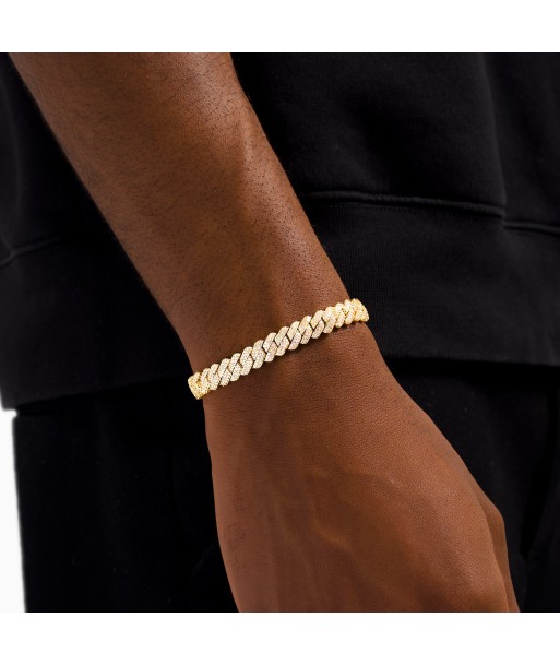 Prong link bracelet 8 mm gold sur le site 