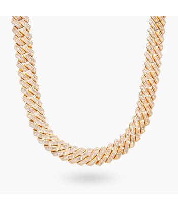 Prong baguette link chain 19 mm gold livraison et retour toujours gratuits