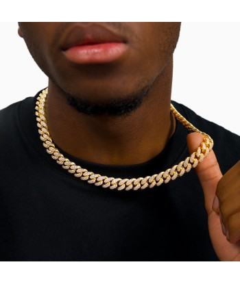 Iced Cuban link chain 12 mm gold commande en ligne