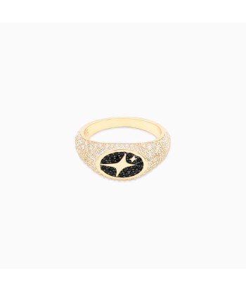 Iced Oval signet ring gold offre 