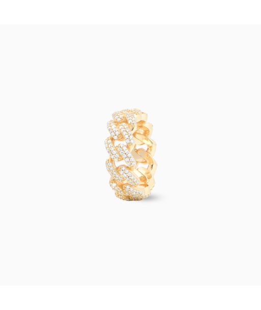 Iced Cuban link ring gold 2023