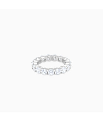 Silver Eternity Ring - White ou a consommer sur place