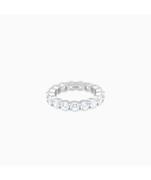 Silver Eternity Ring - White Paris Déstockage Promo