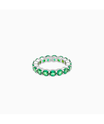 Silver Eternity Ring - Green paiement sécurisé