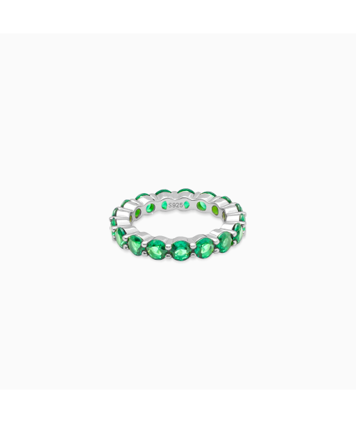 Silver Eternity Ring - Green une grave pollution 