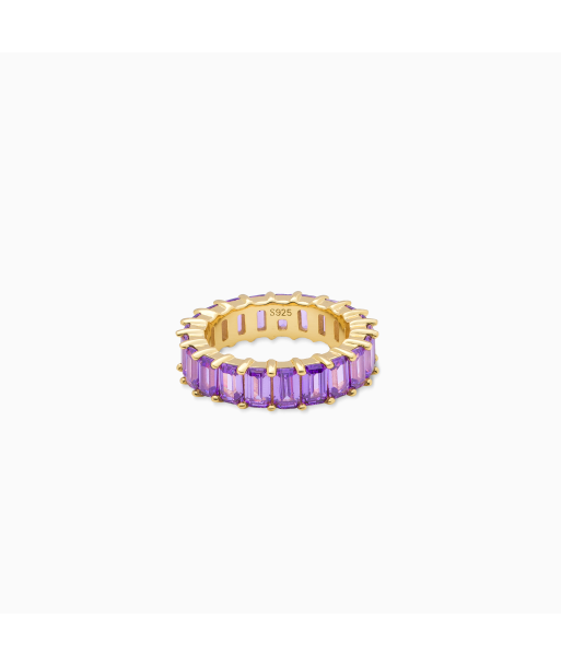 Baguette eternity ring gold - Purple la chaussure