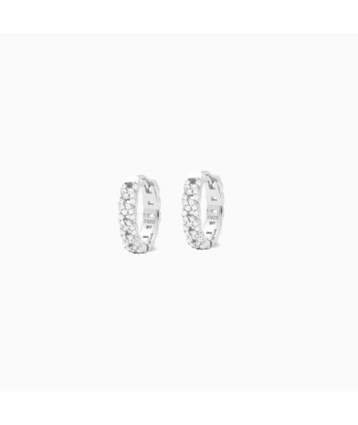 Iced cuban link earrings silver la colonne vertébrale