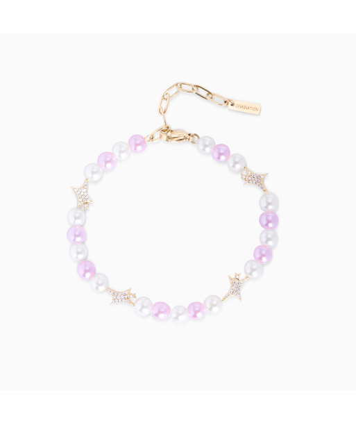 Gold Signature Pearl Bracelet - White and Pink ou a consommer sur place