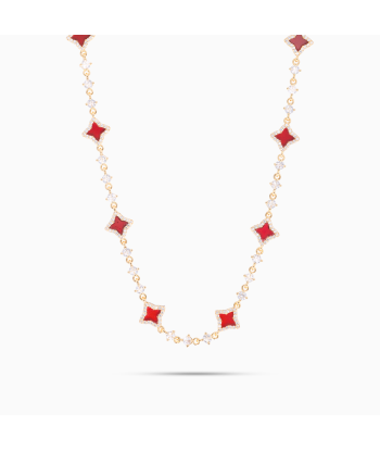 Gold Flower Tennis Chain - Red d'Europe débarque