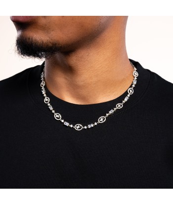 Silver Signature Iced Chain en linge