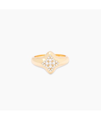 Flower signet ring gold Comparez et commandez 