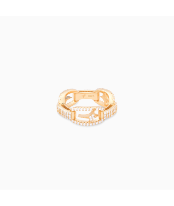 Gold signature H-ring en linge