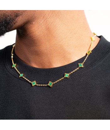 Gold Flower Cable Chain - Green sélection de produits