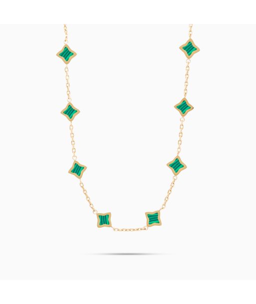 Gold Flower Cable Chain - Green de la marque