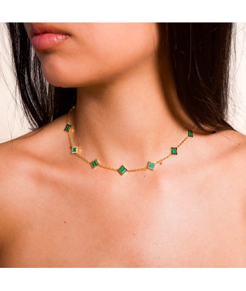 Gold Flower Cable Chain - Green de la marque