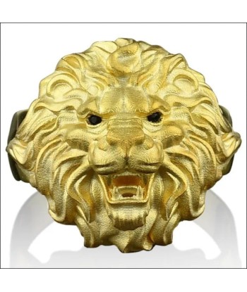 Chevalière lion en or jaune sculpté à la main 18 carats online