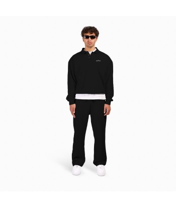 Signature Polo Sweater - Black paiement sécurisé