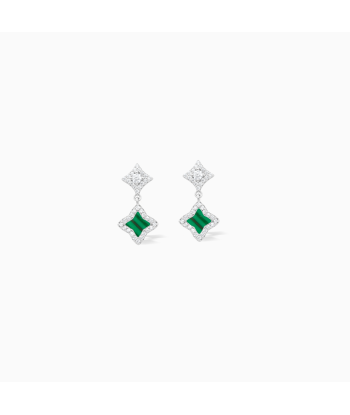 Stars & Flowers silver earrings - Green votre restaurant rapide dans 