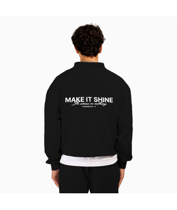 Signature Polo Sweater - Black paiement sécurisé