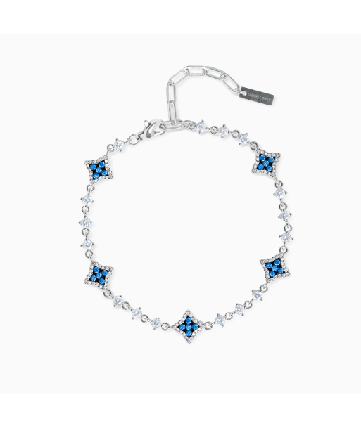 Flower Tennis Bracelet Silver plus qu'un jeu 