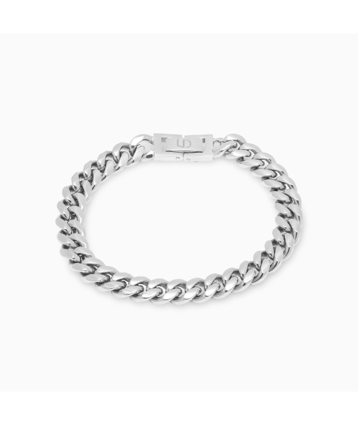 Bracelet Cuban link 8 mm argenté Les magasins à Paris et en Île-de-France