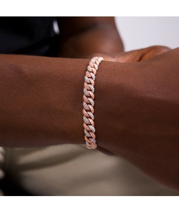 Bracelet Iced Cuban link 6,8 mm bicolore vous aussi creer 